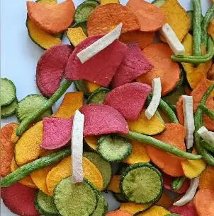 Snack di verdure fritte sottovuoto a bassa temperatura Vf aglio